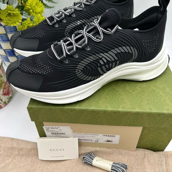 Men's Gucci interlocking G run sneakers size 12.5 made in Italy - Picture 6 of 9